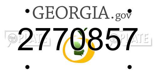 2770857 Georgia License Plate