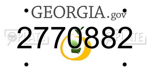 2770882 Georgia License Plate