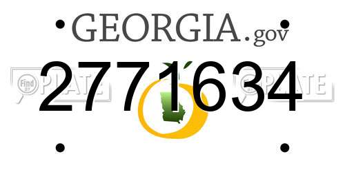 2771634 Georgia License Plate