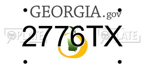 2776TX Georgia License Plate