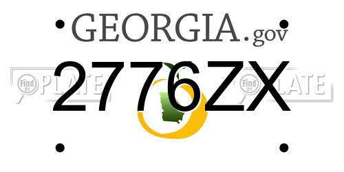 2776ZX Georgia License Plate