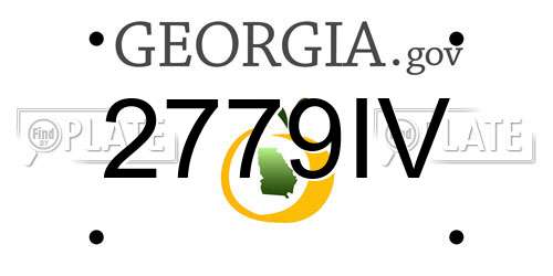 2779IV Georgia License Plate
