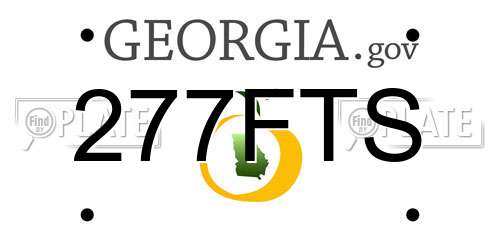 277FTS Georgia License Plate
