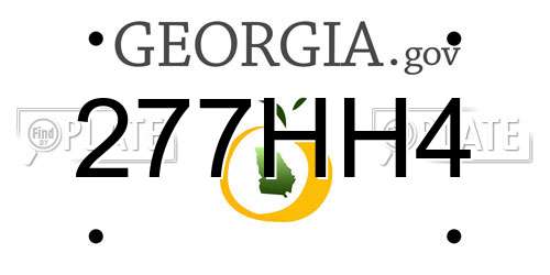 277HH4 Georgia License Plate