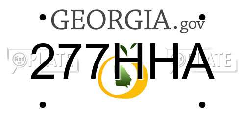 277HHA Georgia License Plate