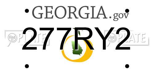 277RY2 Georgia License Plate