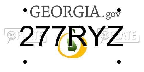 277RYZ Georgia License Plate