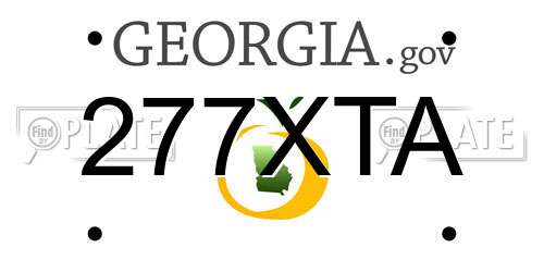 277XTA Georgia License Plate