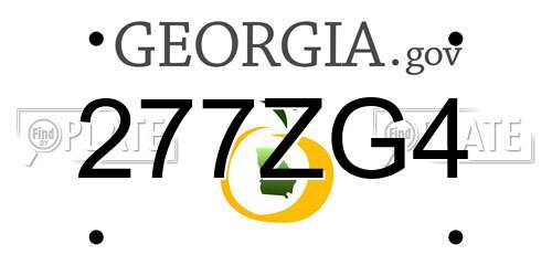 277ZG4 Georgia License Plate