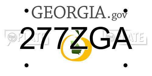 277ZGA Georgia License Plate