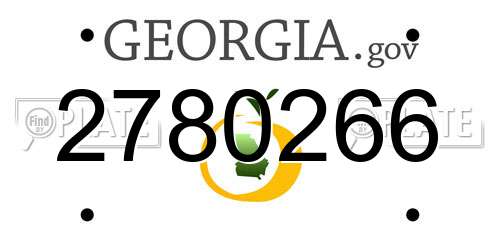 2780266 Georgia License Plate