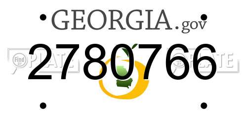 2780766 Georgia License Plate