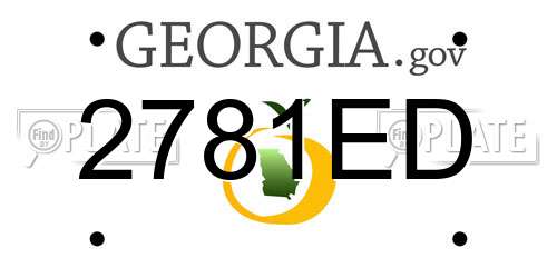 2781ED Georgia License Plate