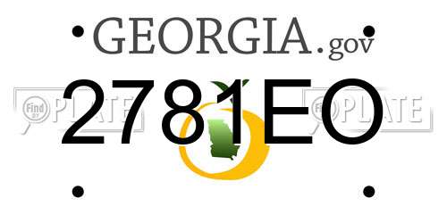 2781EO Georgia License Plate