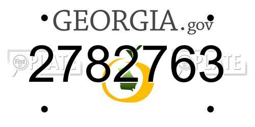 2782763 Georgia License Plate