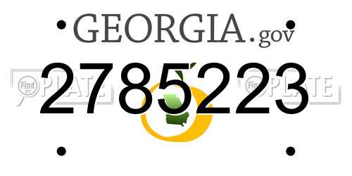 2785223 Georgia License Plate