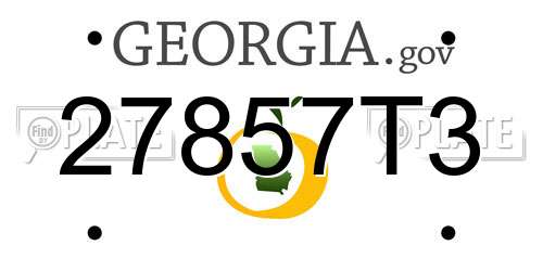 27857T3 Georgia License Plate