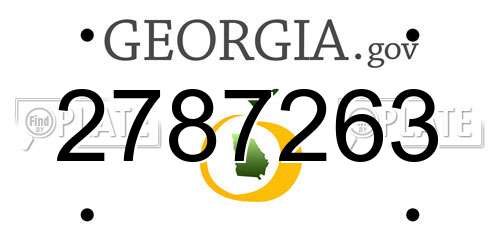 2787263 Georgia License Plate