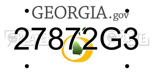 27872G3 Georgia License Plate