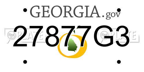 27877G3 Georgia License Plate