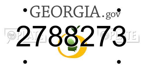 2788273 Georgia License Plate