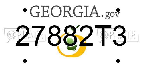 27882T3 Georgia License Plate