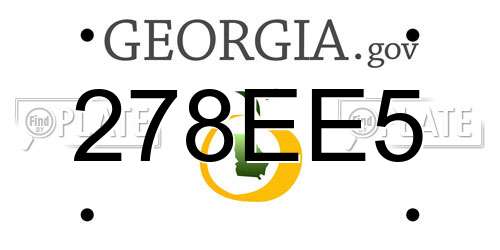 278EE5 Georgia License Plate