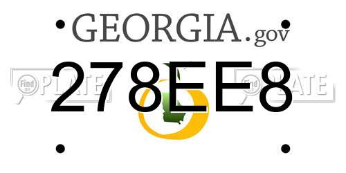 278EE8 Georgia License Plate