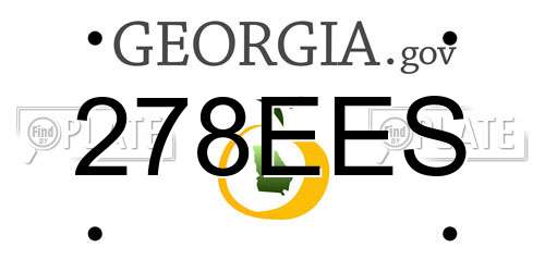 278EES Georgia License Plate