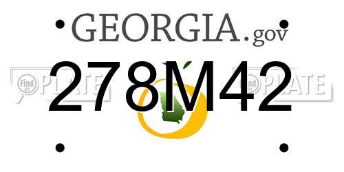 278M42 Georgia License Plate