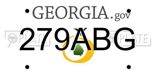 279ABG Georgia License Plate