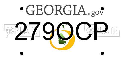 279OCP Georgia License Plate