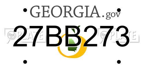 27BB273 Georgia License Plate