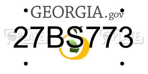 27BS773 Georgia License Plate