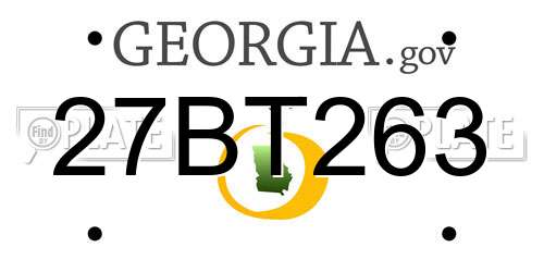 27BT263 Georgia License Plate