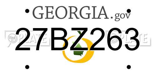 27BZ263 Georgia License Plate
