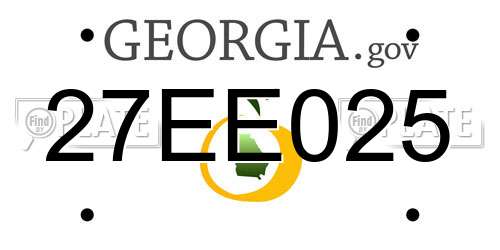 27EE025 Georgia License Plate