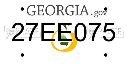 27EE075 Georgia License Plate