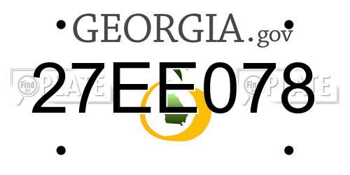 27EE078 Georgia License Plate