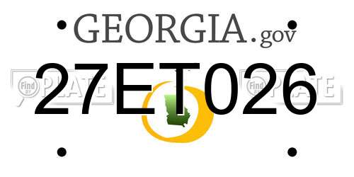 27ET026 Georgia License Plate