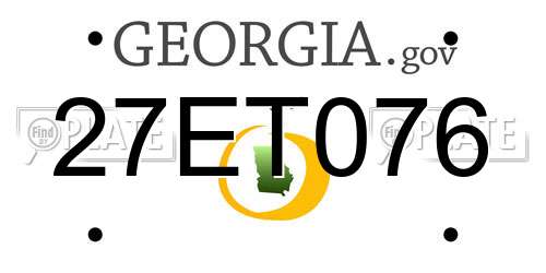 27ET076 Georgia License Plate
