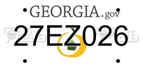 27EZ026 Georgia License Plate