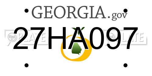 27HA097 Georgia License Plate