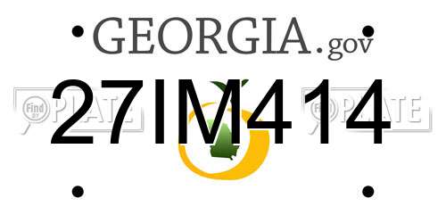 27IM414 Georgia License Plate