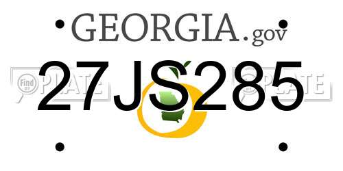 27JS285 Georgia License Plate