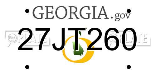 27JT260 Georgia License Plate