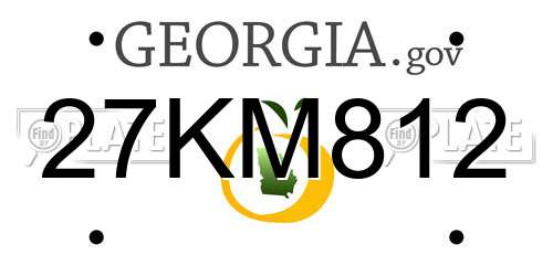 27KM812 Georgia License Plate