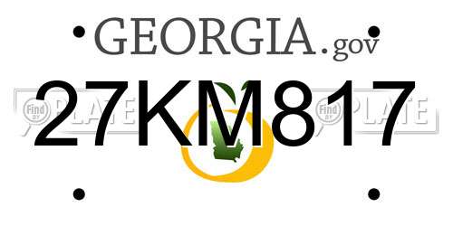 27KM817 Georgia License Plate