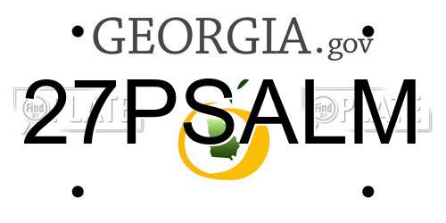 27PSALM Georgia License Plate