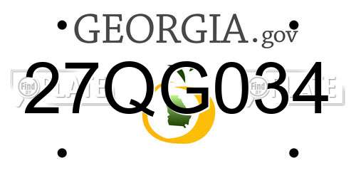 27QG034 Georgia License Plate